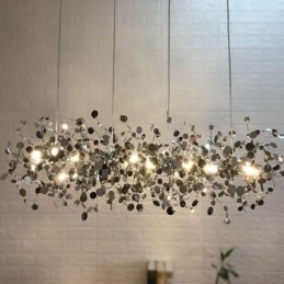 Lampadario moderno minimalista in acciaio inossidabile