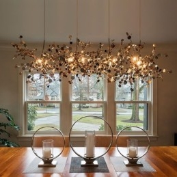 Lampadario moderno minimalista in acciaio inossidabile