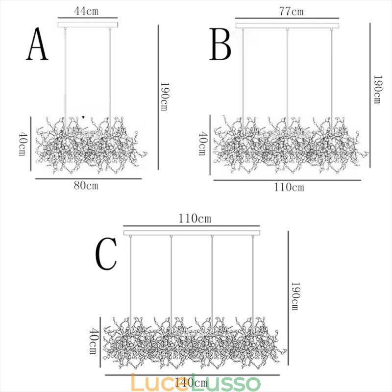 Lampadario moderno minimalista in acciaio inossidabile