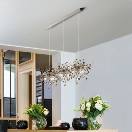 Lampadario moderno minimalista in acciaio inossidabile