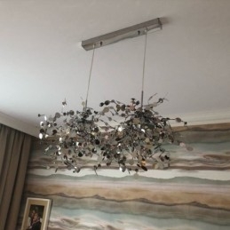 Lampadario moderno minimalista in acciaio inossidabile
