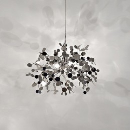 Lampadario a 3 luci in acciaio inox, illuminazione a sospensione, plafoniera