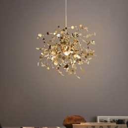 Lampadario a 3 luci in acciaio inox, illuminazione a sospensione, plafoniera