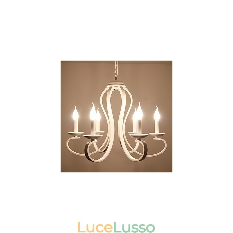 Lampadario moderno tradizionale retrò country metallo