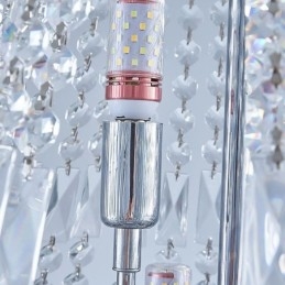 Lampadario di cristallo retrò Lampada da soffitto di cristallo di lusso americano con 18 luci