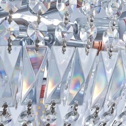 Lampadario di cristallo retrò Lampada da soffitto di cristallo di lusso americano con 18 luci