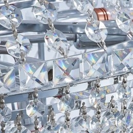 Lampadario di cristallo retrò Lampada da soffitto di cristallo di lusso americano con 18 luci