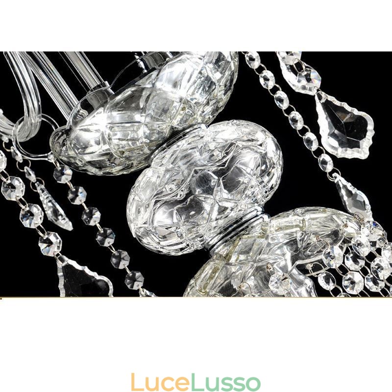 Lampadario di cristallo europeo Decorazione di cristallo Lampada da soffitto con 65 luci