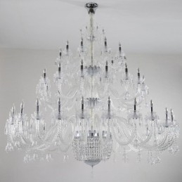Lampadario di cristallo europeo Decorazione plafoniera con 50 luci