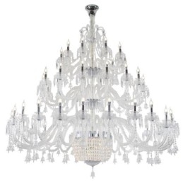 Lampadario di cristallo europeo Decorazione plafoniera con 50 luci