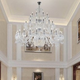 Lampadario di cristallo europeo Decorazione plafoniera con 50 luci