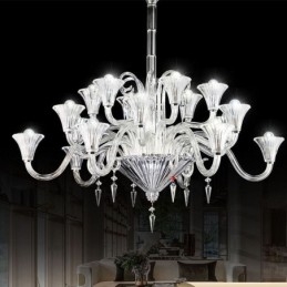 Lampadario di cristallo europeo Decorazione plafoniera con 18 luci
