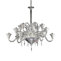 Lampadario di cristallo europeo Decorazione plafoniera con 18 luci