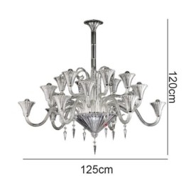 Lampadario di cristallo europeo Decorazione plafoniera con 18 luci