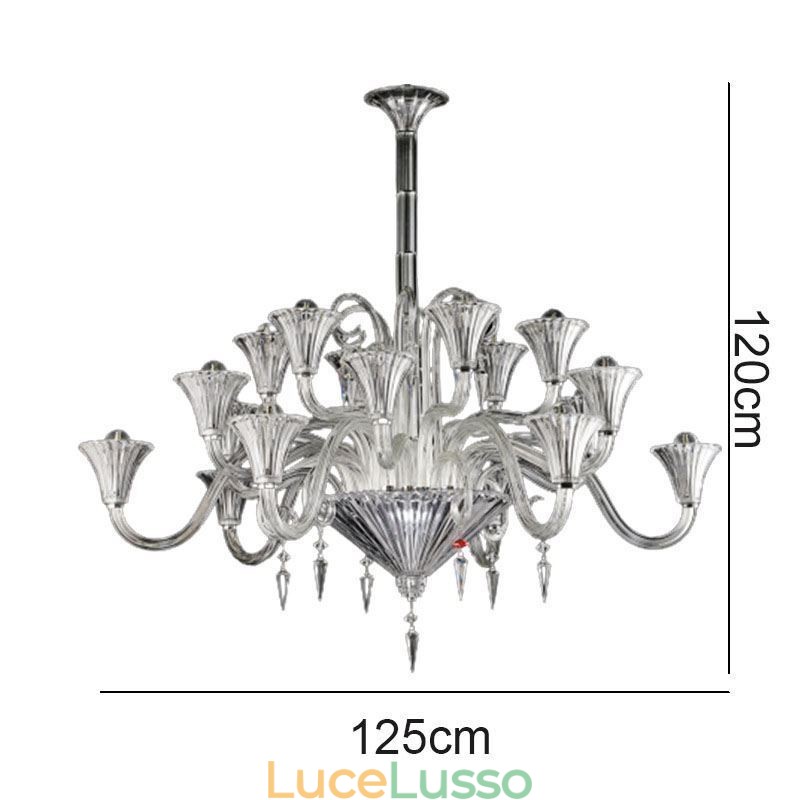 Lampadario di cristallo europeo Decorazione plafoniera con 18 luci