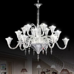 Lampadario di cristallo europeo Decorazione plafoniera con 18 luci