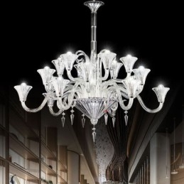 Lampadario di cristallo europeo Decorazione plafoniera con 18 luci