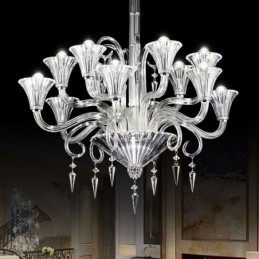 Lampadario di cristallo europeo Decorazione plafoniera con 12 luci