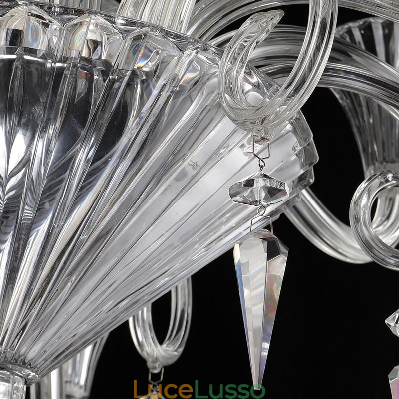 Lampadario di cristallo europeo Decorazione plafoniera con 12 luci