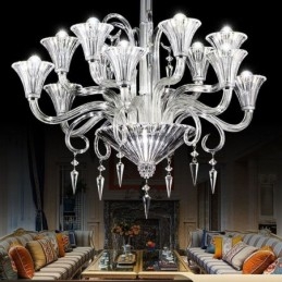 Lampadario di cristallo europeo Decorazione plafoniera con 12 luci