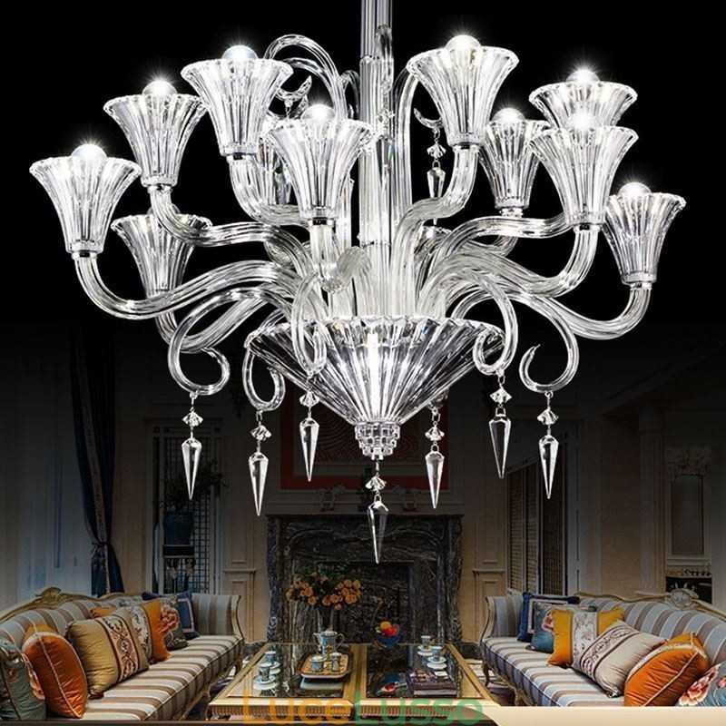 Lampadario di cristallo europeo Decorazione plafoniera con 12 luci