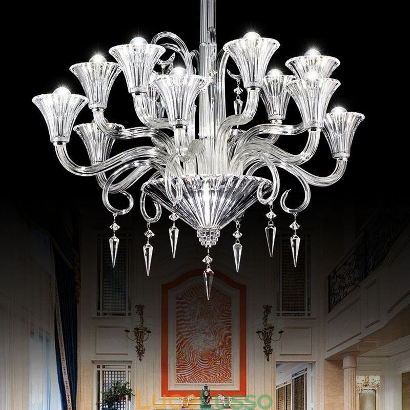 Lampadario di cristallo europeo Decorazione plafoniera con 12 luci