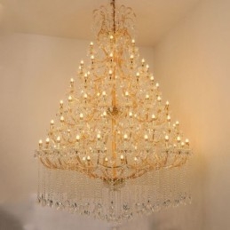 Lampadario di cristallo di lusso con decorazione da soffitto con 96 luci