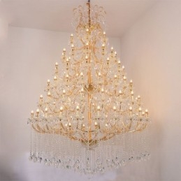 Lampadario di cristallo di lusso con decorazione da soffitto con 96 luci