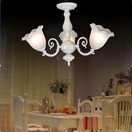 Montaggio a filo Tre luci Bianco Europeo Retro Classico