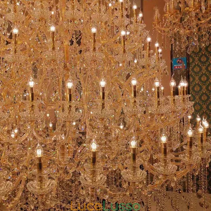 Lampadario di cristallo di lusso con decorazione da soffitto con 96 luci