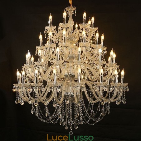 Lampadario di cristallo europeo con 53 luci Lampadario di cristallo europeo con 53 luci