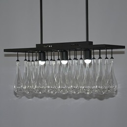 Lampadario moderno contemporaneo in metallo dipinto in cristallo