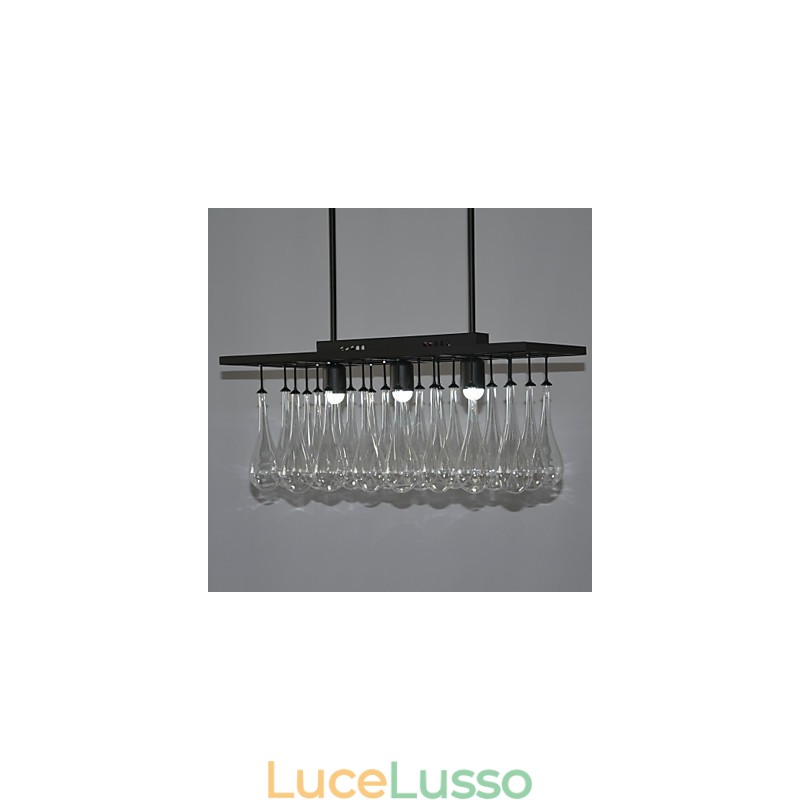 Lampadario moderno contemporaneo in metallo dipinto in cristallo