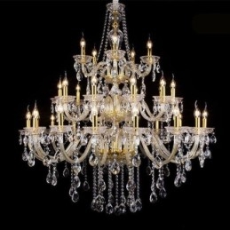 Lampadario di cristallo di lusso con decorazione a soffitto con 32 luci