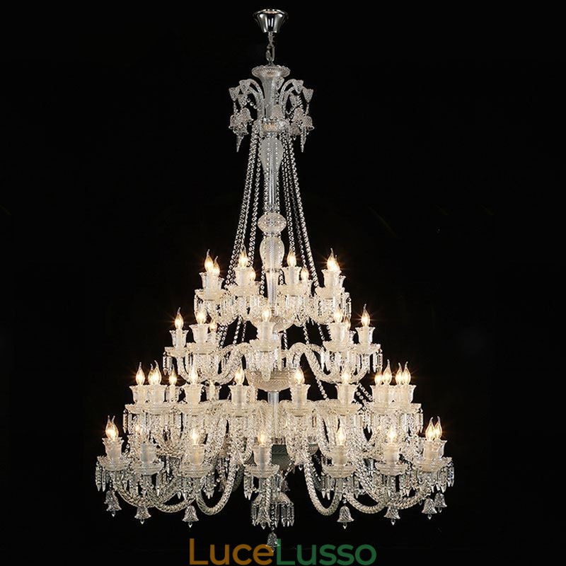 Lampadario di cristallo europeo con 48 luci