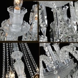 Lampadario di cristallo europeo con 48 luci