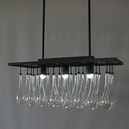 Lampadario moderno contemporaneo in metallo dipinto in cristallo
