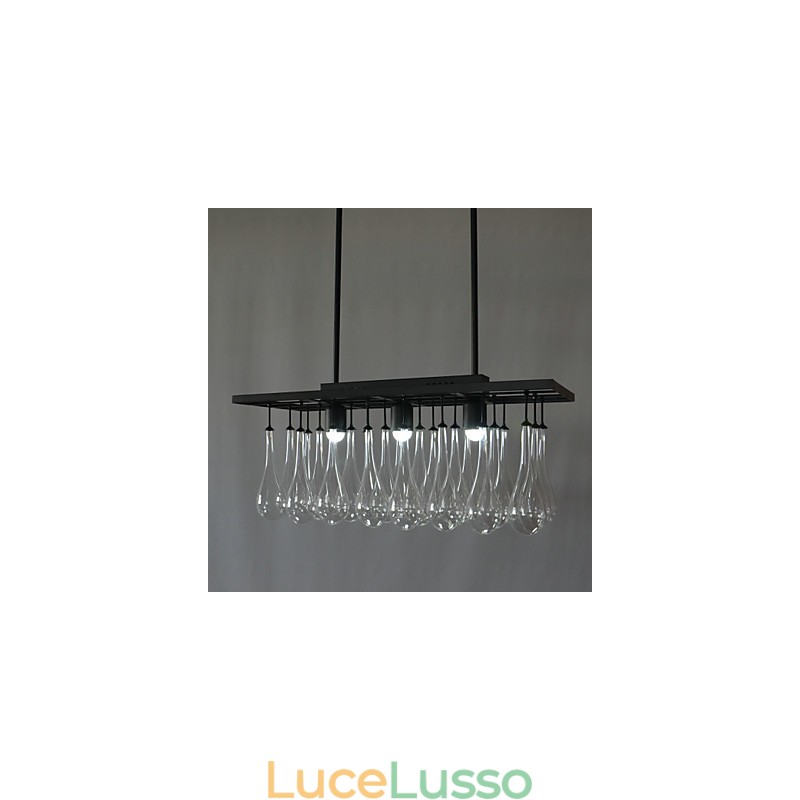 Lampadario moderno contemporaneo in metallo dipinto in cristallo