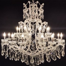 Lampadario di cristallo europeo Decorazione plafoniera con 24 luci