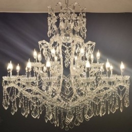 Lampadario di cristallo europeo Decorazione plafoniera con 24 luci
