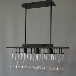 Lampadario moderno contemporaneo in metallo dipinto in cristallo