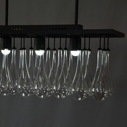 Lampadario moderno contemporaneo in metallo dipinto in cristallo