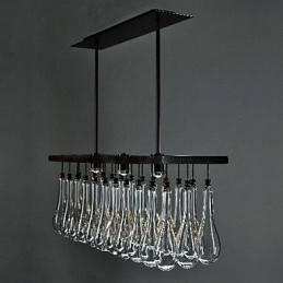 Lampadario moderno contemporaneo in metallo dipinto in cristallo