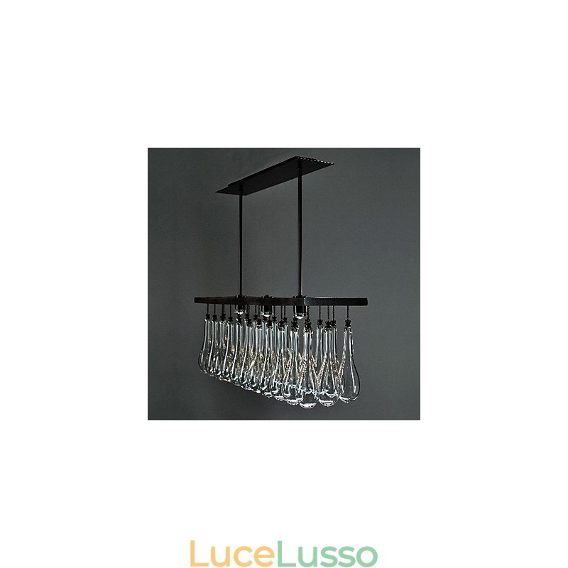 Lampadario moderno contemporaneo in metallo dipinto in cristallo