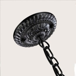 Lampadario rustico in ferro battuto 5 luci