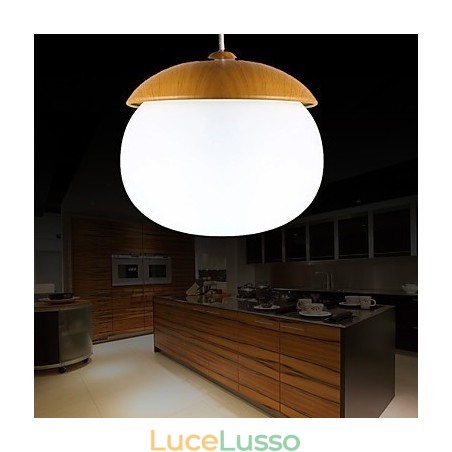 Lampadario in legno e bambù in stile moderno e contemporaneo Lampadario in legno e bambù in stile moderno e contemporaneo
