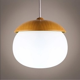 Lampadario in legno e bambù in stile moderno e contemporaneo
