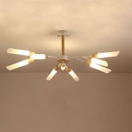 Lampada a sospensione nordica moderna in legno massello