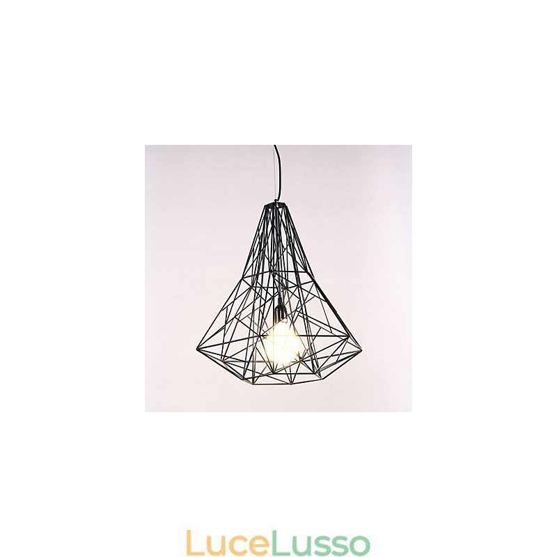 Lampadario moderno contemporaneo in metallo cromato