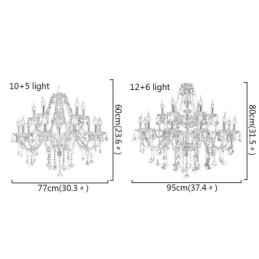 Lampadario di cristallo europeo elegante grande lampada a sospensione ambra